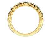 Judith Ripka 4.20ctw Bella Luce® Diamond Simulant 14K Yellow Gold Clad Band Ring