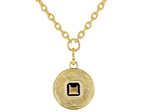 Judith Ripka 3.7ct Smoky Quartz and 0.35ctw Bella Luce® Diamond Simulant 14K Gold Clad Necklace