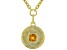 Judith Ripka 3.7ct Citrine and 0.35ctw Bella Luce® Diamond Simulant 14K Gold Clad Necklace