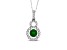 0.63ctw Emerald and Diamond Pendant 14k White Gold