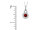 0.80ctw Ruby and Diamond Pendant 14k White Gold