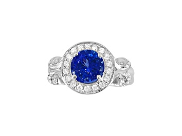 Picture of 14K White Gold Tanzanite and Diamond Ring, 1.87ctw