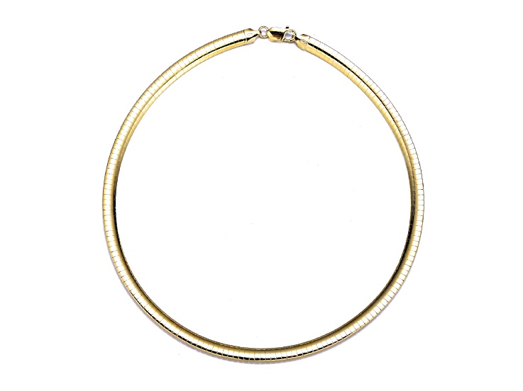 14K Gold Plated over Sterling Silver Omega Necklace