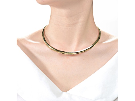 14K Gold Plated over Sterling Silver Omega Necklace