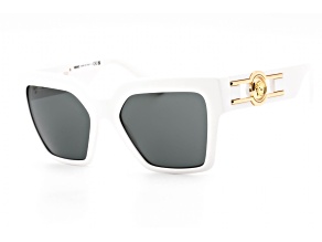 Versace White Frames / Dark Gray Lenses Sunglasses