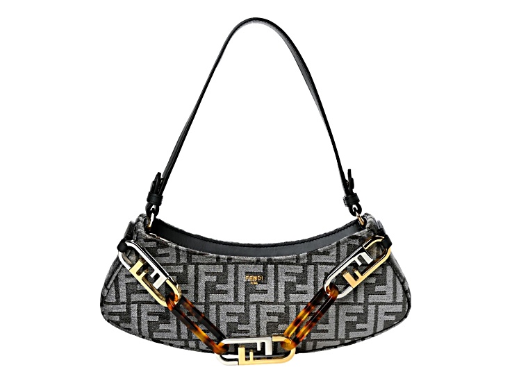 Fendi ハンドバッグ FFスクエアのコンパクトなバッグ レザー ブラック | Fendi