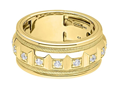 Judith Ripka "Cairo" 0.50ctw Bella Luce® 14K Yellow Gold Clad Band Ring