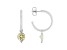 Judith Ripka 5ctw Round Canary Bella Luce Diamond Simulant Rhodium Over Silver Dangle Hoop Earrings