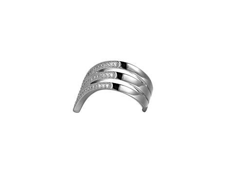 White Cubic Zirconia Platineve Band Ring 0.68ctw