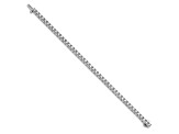 Rhodium Over 14K White Gold 7.00 ct. Colorless Moissanite 4 Prong Tennis Bracelet