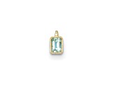 14K Yellow Gold Diamond and Prasiolite Pendant