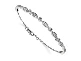 14K White Gold Lab Grown Diamond VS/SI GH, Bangle Bracelet