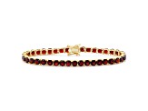 Red Garnet 14K Yellow Gold Over Sterling Silver Tennis Bracelet 11.89ctw