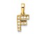 14K Yellow Gold Diamond Letter F Initial with Bail Pendant