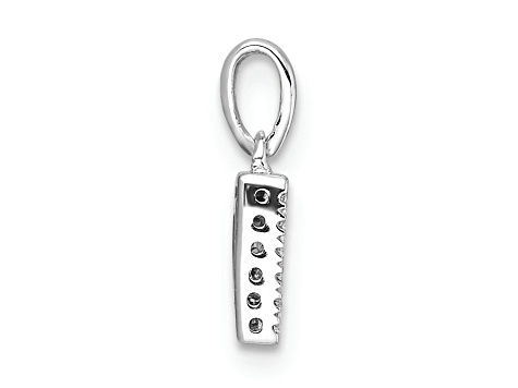 14k White Gold Diamond Letter "D" Initial Pendant Necklace - 16" Chain - View #11