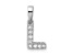 14K White Gold Diamond Letter L Initial with Bail Pendant