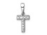 14K White Gold Diamond Letter T Initial with Bail Pendant