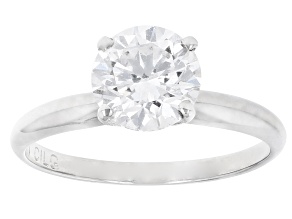 Platinum Round White IGI Certified Lab-Grown Diamond Solitaire Ring 1.50ct F/VS1