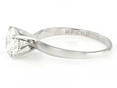 Platinum Round White IGI Certified Lab-Grown Diamond Solitaire Ring 1.50ct F/VS1