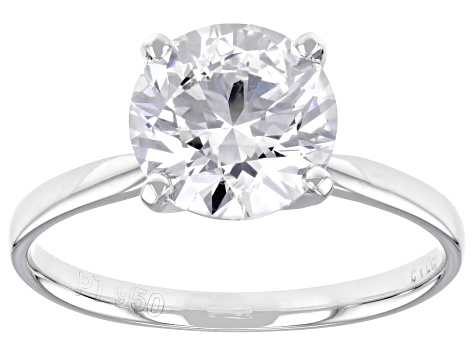 Platinum Round White IGI Certified Lab Grown Diamond Solitaire Ring 2.50ct F/VS1