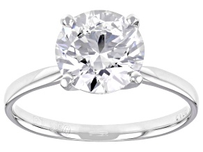 Platinum Round White IGI Certified Lab Grown Diamond Solitaire Ring 2.50ct F/VS1