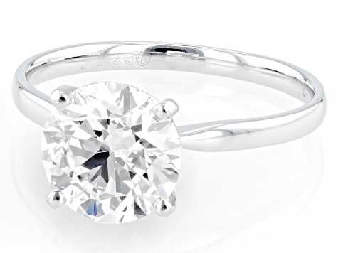 Platinum Round White IGI Certified Lab Grown Diamond Solitaire Ring 2.50ct F/VS1