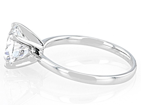 Platinum Round White IGI Certified Lab Grown Diamond Solitaire Ring 2.50ct F/VS1