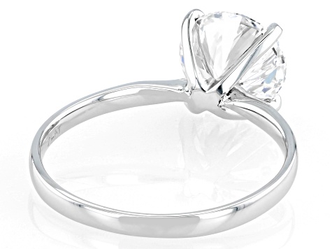 Platinum Round White IGI Certified Lab Grown Diamond Solitaire Ring 2.50ct F/VS1
