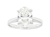 Platinum Oval White IGI Certified Lab Grown Diamond Solitaire Ring 2.50ct F/VS1