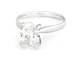 Platinum Oval White IGI Certified Lab Grown Diamond Solitaire Ring 2.50ct F/VS1