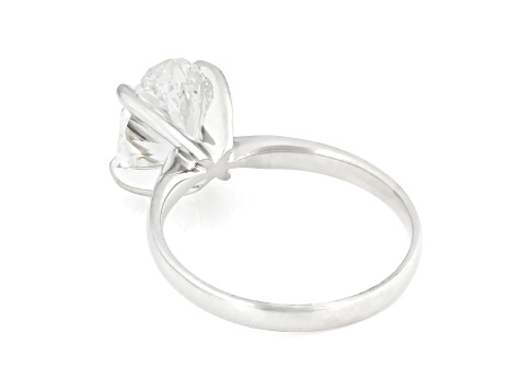 Platinum Oval White IGI Certified Lab Grown Diamond Solitaire Ring 2.50ct F/VS1