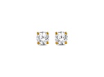 Round White Lab-Grown Diamond G SI 18K Gold Over Sterling Silver Solitaire Stud Earrings 0.50ctw