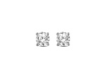 Round White Lab-Grown Diamond G SI Platinum Over Sterling Silver Solitaire Stud Earrings 0.33ctw