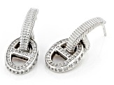 Judith Ripka Dangle Earrings, Rhodium Over Sterling Silver