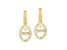 Judith Ripka Dangle Earrings, 14K Yellow Gold Clad