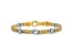 18K Yellow Gold with White Rhodium Diamond Curb 7.5-inch Bracelet