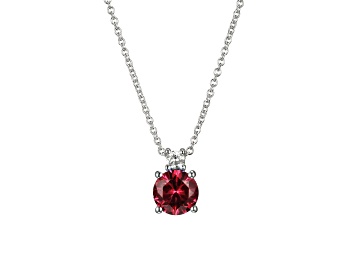 Picture of Red Lab Created Ruby Rhodium Over Sterling Silver Necklace 1.07ctw