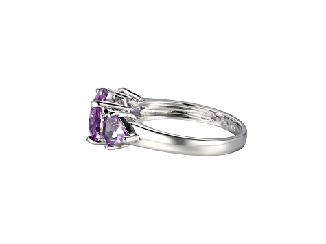 Lab Created Alexandrite Sapphire Platinum  December Birthstone Ring 3.28ctw