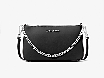 Michael Kors Jet Set Large Black Saffiano Leather Crossbody Bag