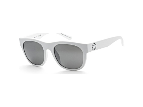 Armani Exchange Men s Fashion 55mm Matte White Sunglasses AX4128SU