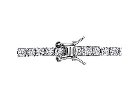 Created Ruby and White Sapphire Sterling Silver Tennis Bracelet 8.06ctw