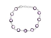 8 mm Round Amethyst Sterling Silver bracelet
16ctw