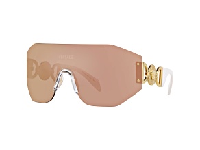 Versace Unisex 45mm Dark Brown Mirror Rose Gold Sunglasses  | VE2258-10027J-45