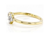 White Lab-Grown Diamond 14kt Yellow Gold Ring 0.25ctw