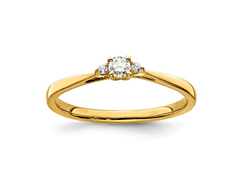 14K Yellow Gold First Promise Diamond Promise/Engagement Ring 0.12ctw