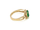 1.50 Ctw Emerald with 0.21 Ctw Diamond Ring in 14K YG