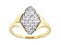 Round White Lab-Grown Diamond 14kt Yellow Gold Signet Ring 0.50ctw