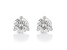 Certified White Lab-Grown Diamond H-I SI 14k White Gold Martini Stud Earrings 0.50ctw