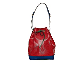 Louis Vuitton Epi Noe Red Tri-Color Leather Drawstring Bucket Shoulder Bag