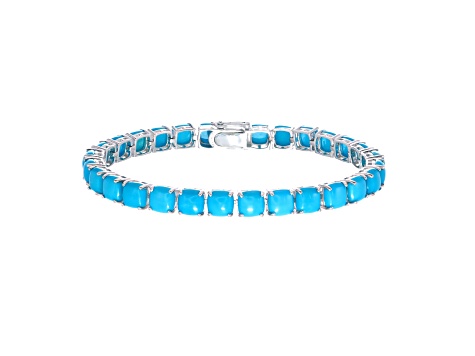 Blue Arizona Turquoise Sterling Silver Ring 5x4mm & 3mm - SWE279 | JTV